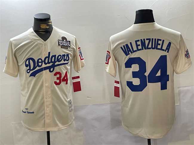 Men's Los Angeles Dodgers #34 Toro Valenzuela Cream 1981 Cooperstown Stitched Jersey,We sell and wholesale Men's Los Angeles Dodgers #34 Toro Valenzuela Cream 1981 Cooperstown Stitched Jersey on line form chian!